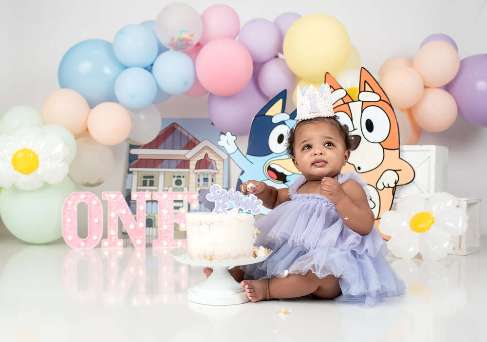 Cake Smash photography by Grace Portrait Studios, Douglasville GA
