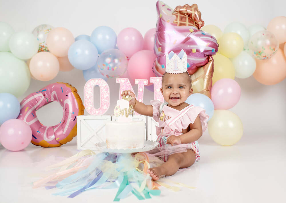 Cake Smash photography by Grace Portrait Studios, Douglasville GA