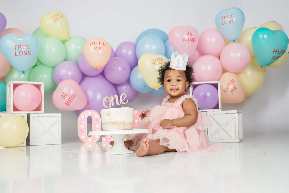 Cake Smash photography by Grace Portrait Studios, Douglasville GA